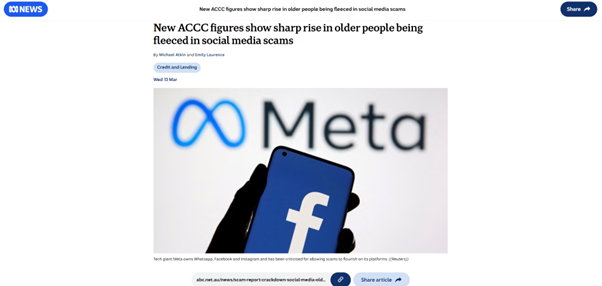 Scams on the Elderly Through Social Media Sharply Rising